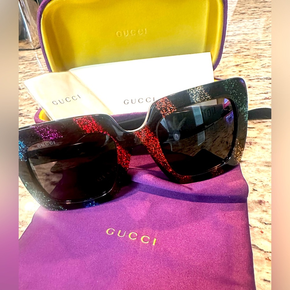 Gucci tiger stripe sunglasses
